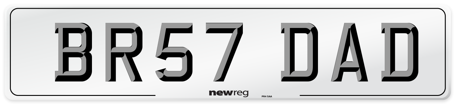 BR57 DAD Number Plate from New Reg